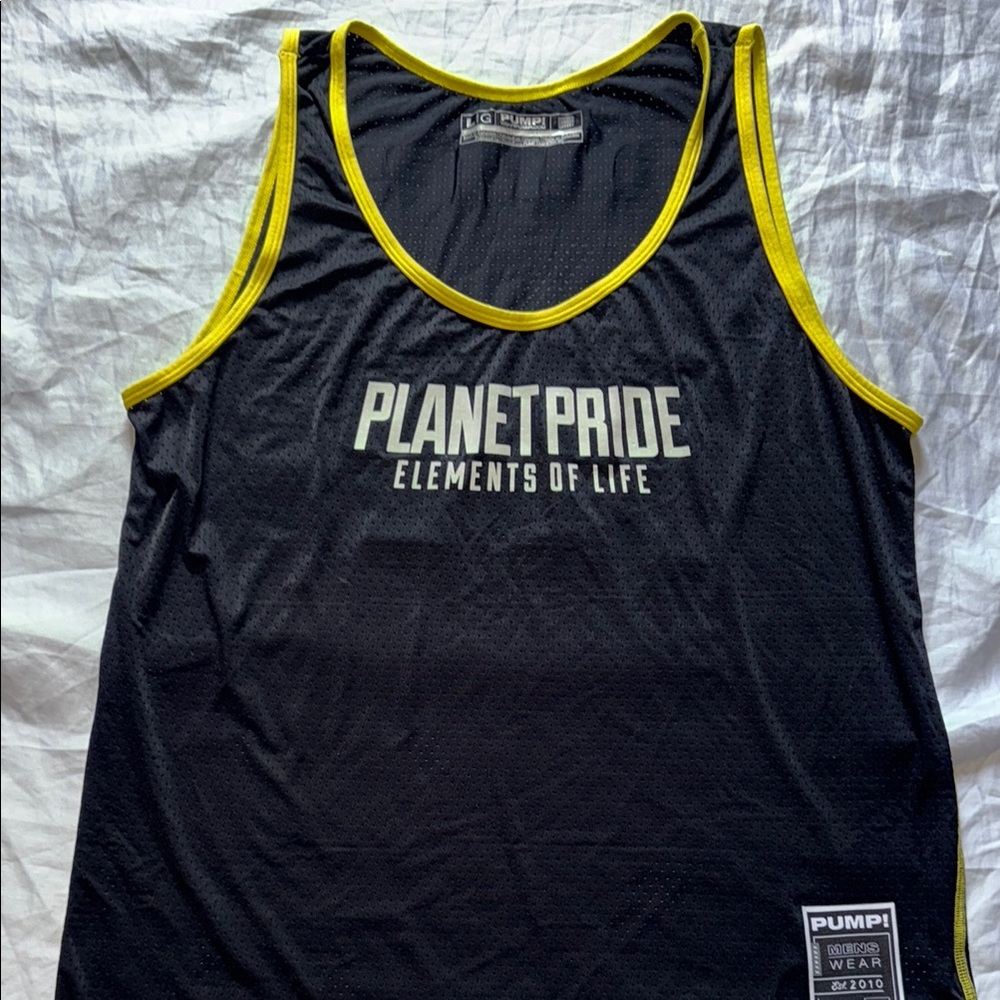 Black and Yellow NYC PLANET PRIDE Tank Top
